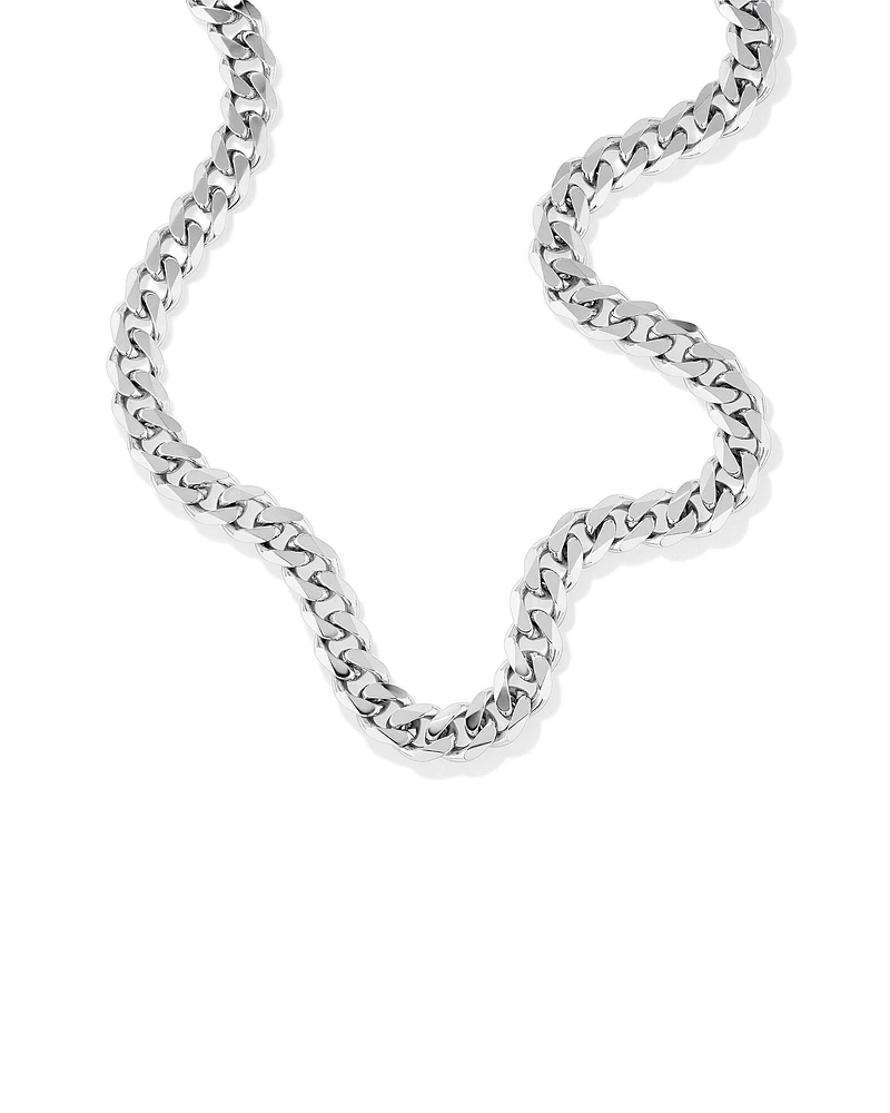 11.3mm Curb Chain in Sterling Silver