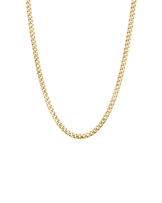 55cm (22") 4.5mm-5mm Width Solid Curb Chain in 10kt Yellow Gold