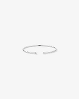 Diamond Torque Bangle in 10kt White Gold