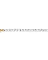 Two-Tone Belcher Fob Chain Bracelet in Sterling Silver & 10kt Yellow Gold