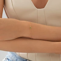 Bracelet with Peridot in 10kt Yellow Gold