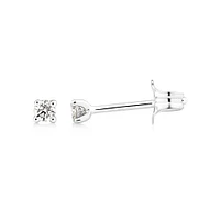 Boutons d'oreilles à solitaire en or jaune 10 K avec diamants totalisant 0,10 ct