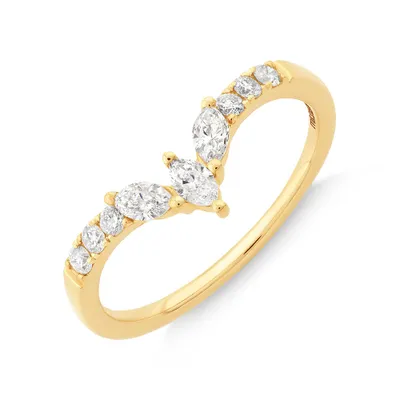 Wedding Ring with .38TW of Diamonds 14k Yellow Gold