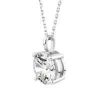 2.00 Carat TW Laboratory-Grown Diamond Solitaire Pendant in 14kt White Gold