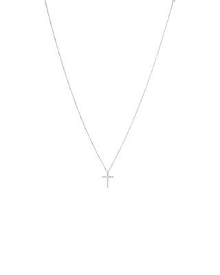 Pendentif croix accentué de diamant en argent sterling