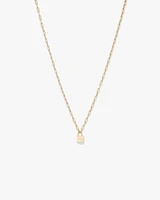 Signature Lock Necklace in 10kt Yellow Gold