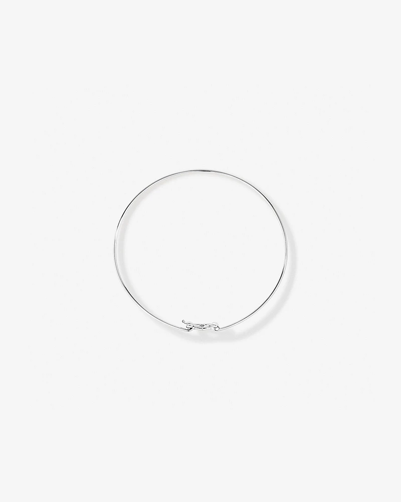 Open Heart Bangle in Sterling Silver