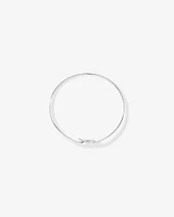 Open Heart Bangle in Sterling Silver