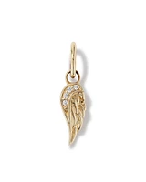 Diamond Accent Angel Wing Pendant in 10kt Yellow Gold