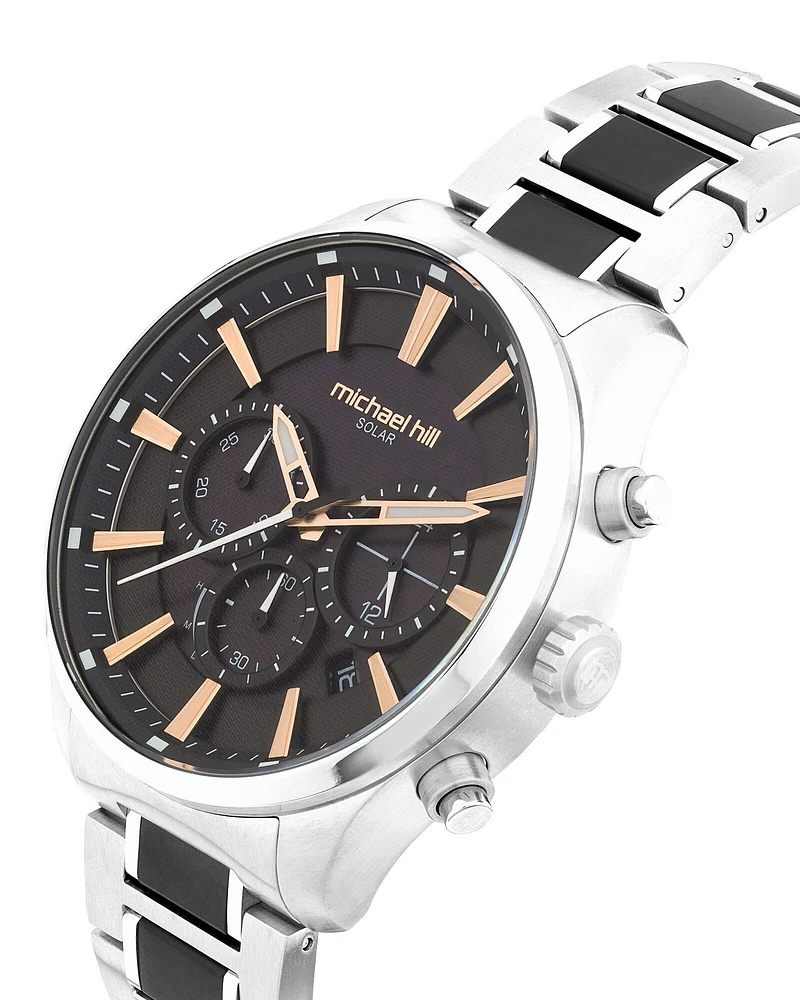 Solar Powered Men's Watch with Tone in Stainless Steel