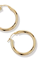 20mm Hoop Earrings in 10kt Yellow Gold