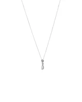 Vertical Sliding Knot Pendant Necklace in Sterling Silver