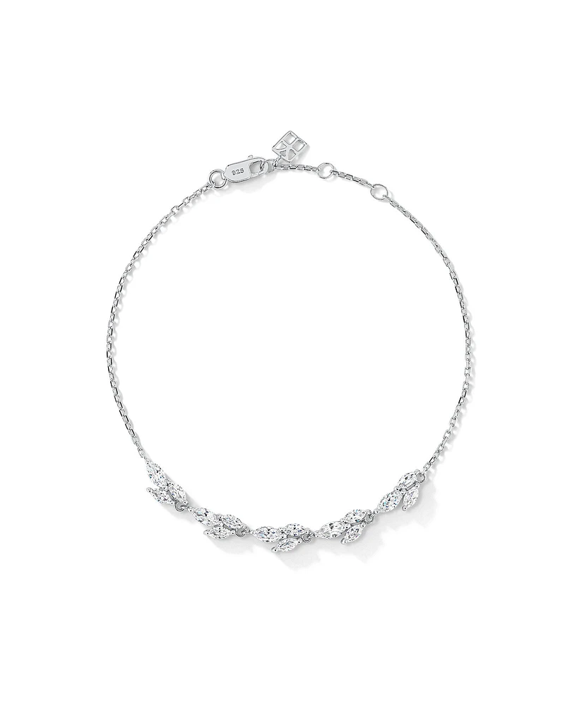 Cubic Zirconia Vine Bracelet in Sterling Silver