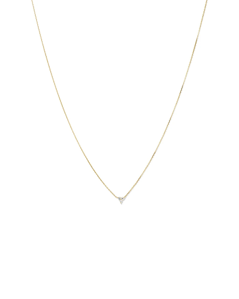 Necklace With 0.08 Carat TW Diamonds in 10kt Yellow Gold