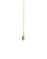 London Blue Topaz Pendant in 10kt Yellow Gold