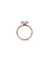 1.79 Carat TW Round Brilliant Laboratory-Grown Diamond Halo Engagemet Ring in 14kt White Gold