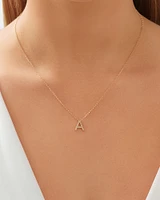 "K" Initial Necklace with 0.10 Carat TW of Diamonds in 10kt Yellow Gold