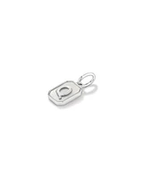 Letter Z Mother of Pearl Initial Pendant in Sterling Silver