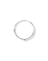 Knot Split Band Oval Bangle in Sterling Silver