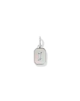 Letter Z Mother of Pearl Initial Pendant in Sterling Silver