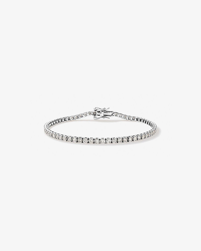 Bracelet de Tennis de 3,28 Carat TW en Diamant en Or Blanc 10kt