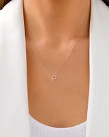 "K" Initial Necklace with 0.10 Carat TW of Diamonds in 10kt Yellow Gold