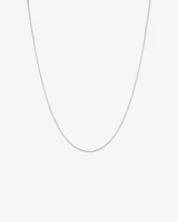 50cm (20") 2mm Width Diamond Cut Cable Chain Necklace in Sterling Silver