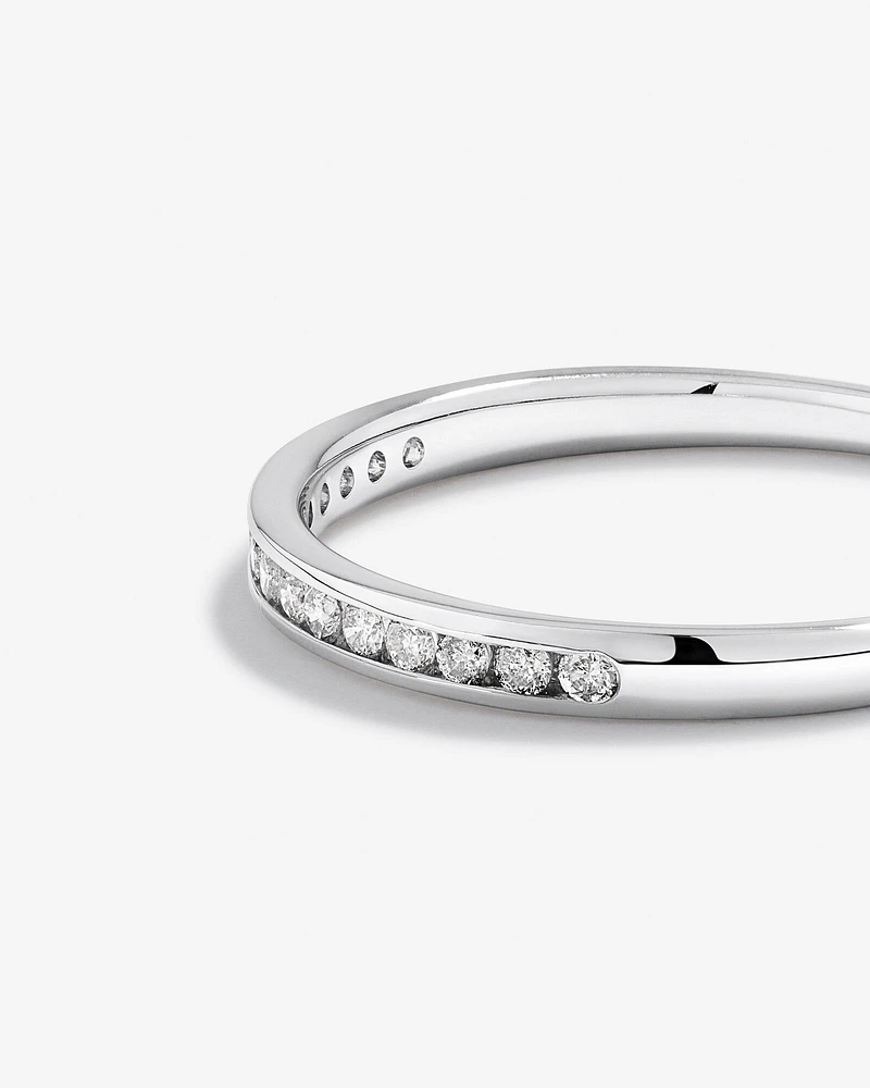 Wedding Band with Carat TW of Diamonds in 14kt White Gold