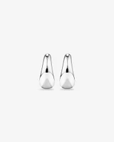 Tapered Dome Huggie Earrings in Sterling Silver