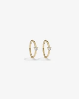 Diamond Accent Sleeper Earrings in 10kt Gold