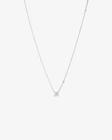 0.65 Carat TW Floret Laboratory-Grown Diamond Necklace in 10kt White Gold