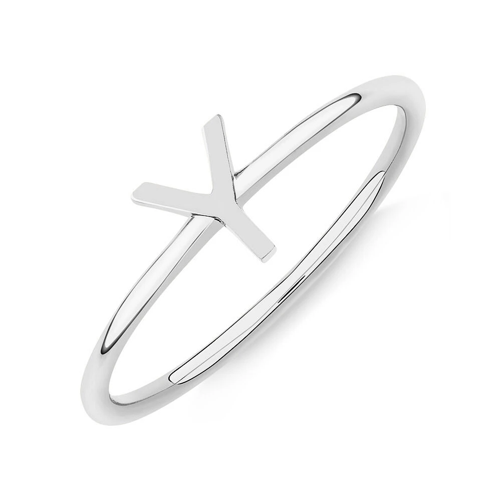 C Initial Ring in Sterling Silver