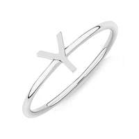 C Initial Ring in Sterling Silver