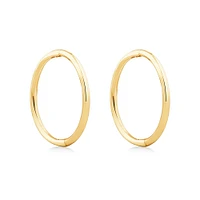 14mm Sleeper Earrings in 10kt Yellow Gold