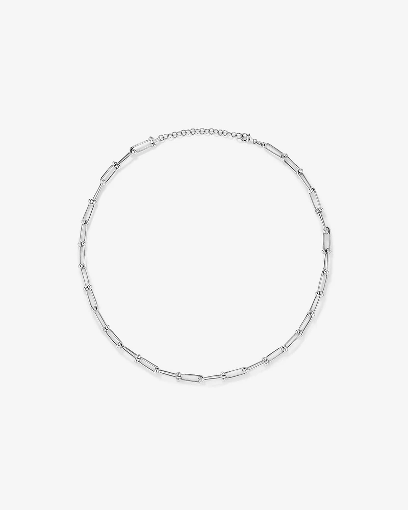 Ball and Oval Link Chain in Sterling Silver