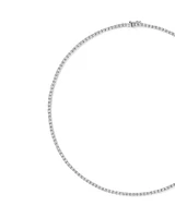 Cubic Zirconia Tennis Necklace in Sterling Silver