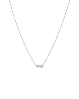 0.50 Carat TW Fancy Cut Laboratory-Grown Diamond Necklace in 10kt Yellow Gold