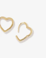 11mm Heart Shape Huggie Earrings in 10kt Yellow Gold