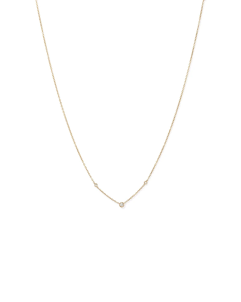 Necklace with 0.10 Carat TW of Diamonds in 10kt Yellow Gold