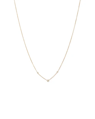 Necklace with 0.10 Carat TW of Diamonds in 10kt Yellow Gold