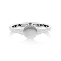 Round Signet Ring Sterling Silver