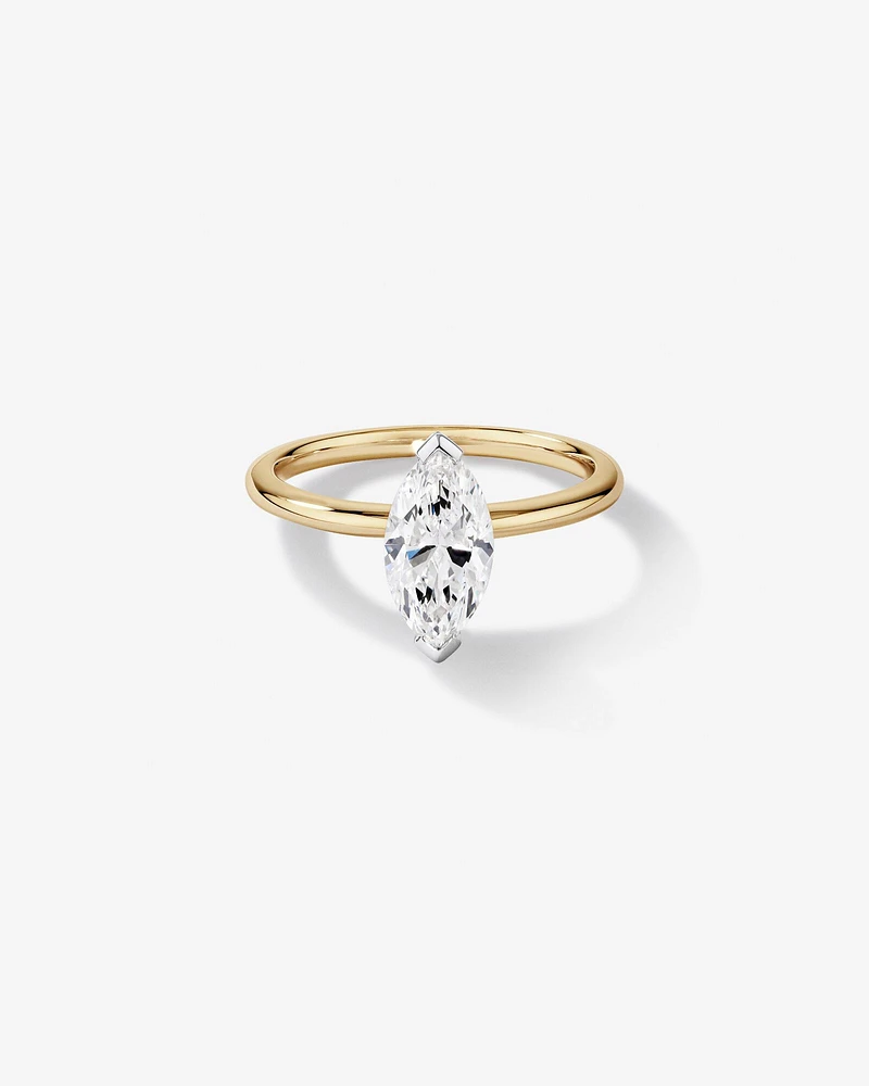 1.25 Carat TW Marquise Laboratory-Grown Diamond Solitaire Engagement Ring in 14kt White Gold