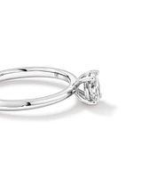 0.50 Carat TW Oval Canadian Diamond Solitaire in 18kt White Gold