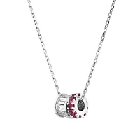 Ruby & Diamond Rondell Pendant with 0.21 Carat TW in 10kt White Gold