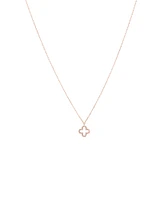 4 Leaf Clover Pendant With Diamonds In 10kt Rose Gold