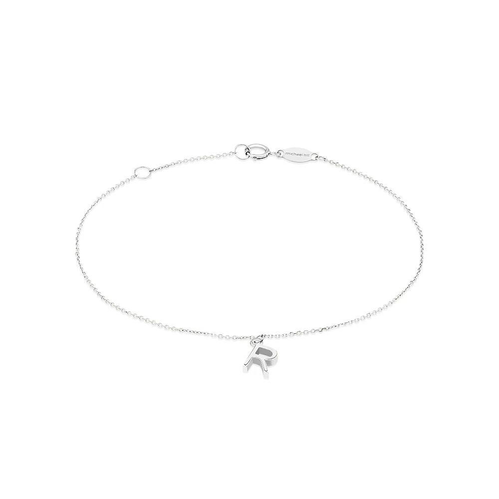 Bracelet à initiale « D » en argent