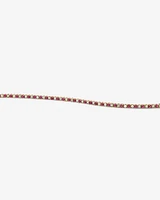 0.68 Carat TW Diamond and Created Ruby Tennis Bracelet in 10kt Yellow Gold