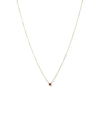 Necklace with Rhodolite Garnet in 10kt Yellow Gold