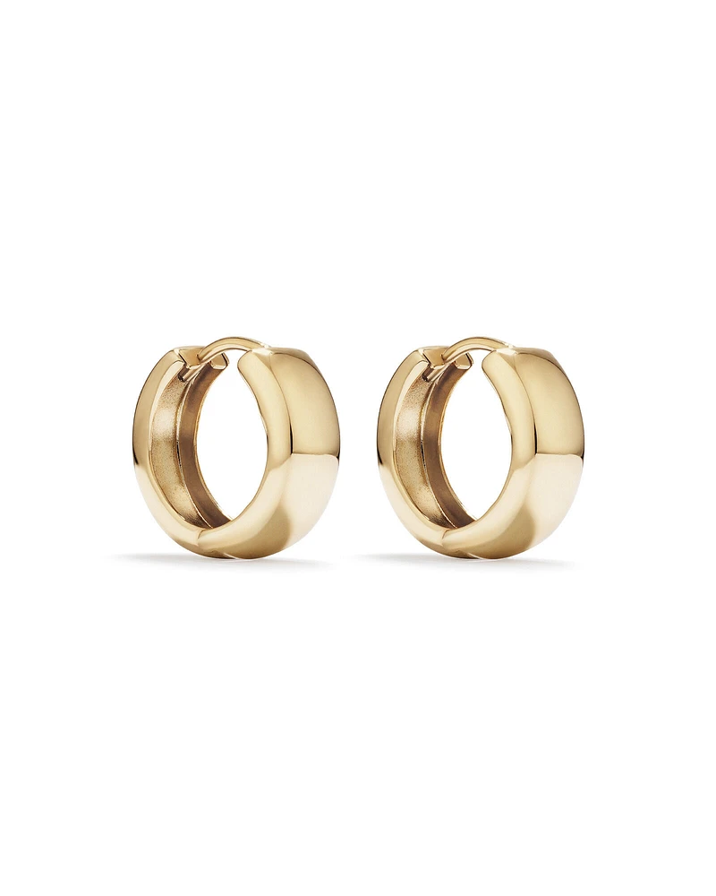 10mm Huggie Earrings in 10kt Yellow Gold