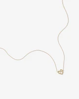 Double Open Heart Necklace in 10kt Yellow Gold